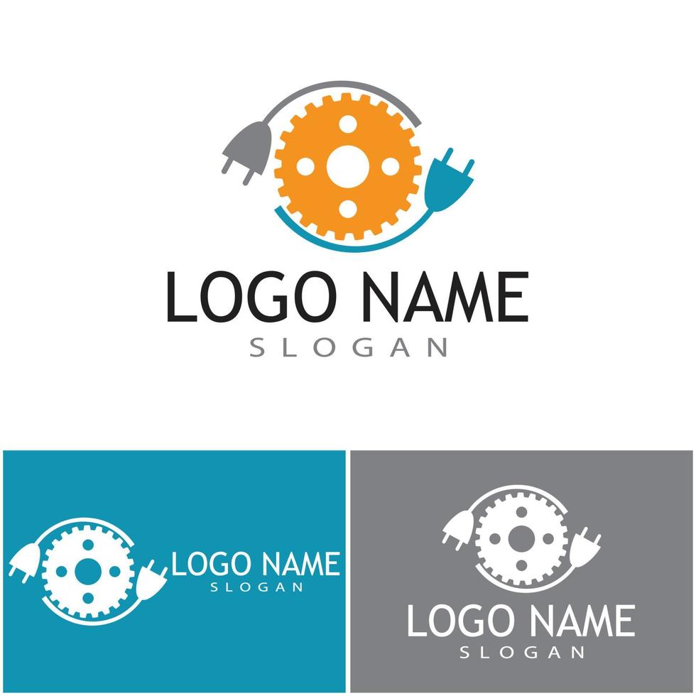 Technology logo template vector illustration