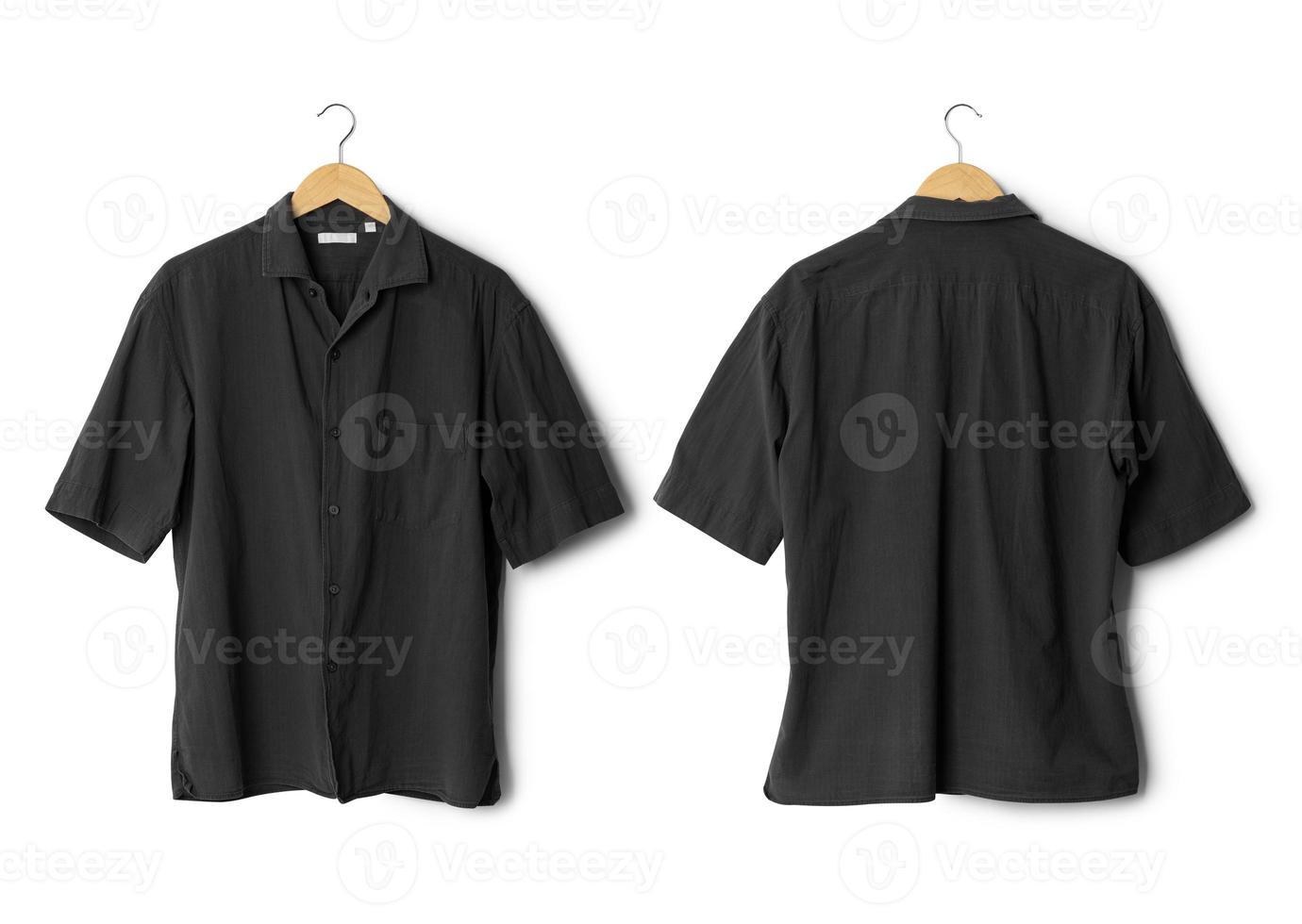 Realistic Shirts mockup hanging isolated on white background with clipping path photo