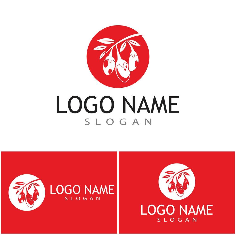 Goji berries logo. Isolated goji berries on white background vector