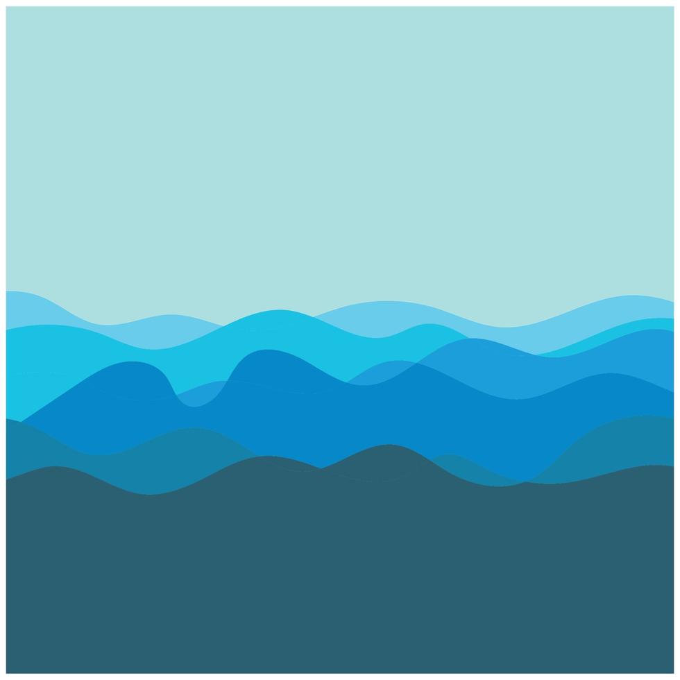 Abstract Water wave vector illustration design background