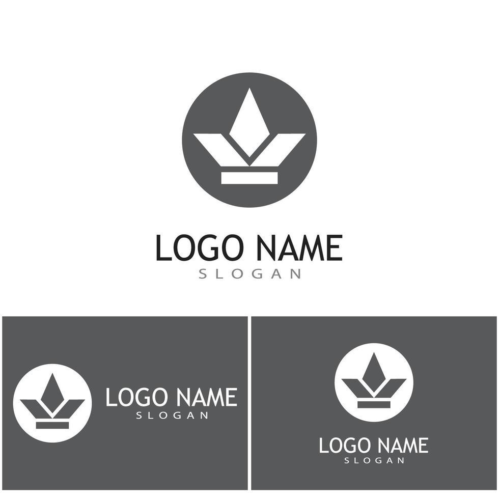 Crown Logo Template vector icon illustration design