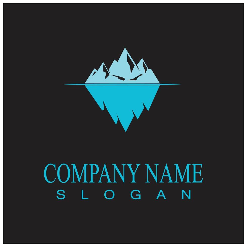 iceberg logo plantilla vector símbolo naturaleza