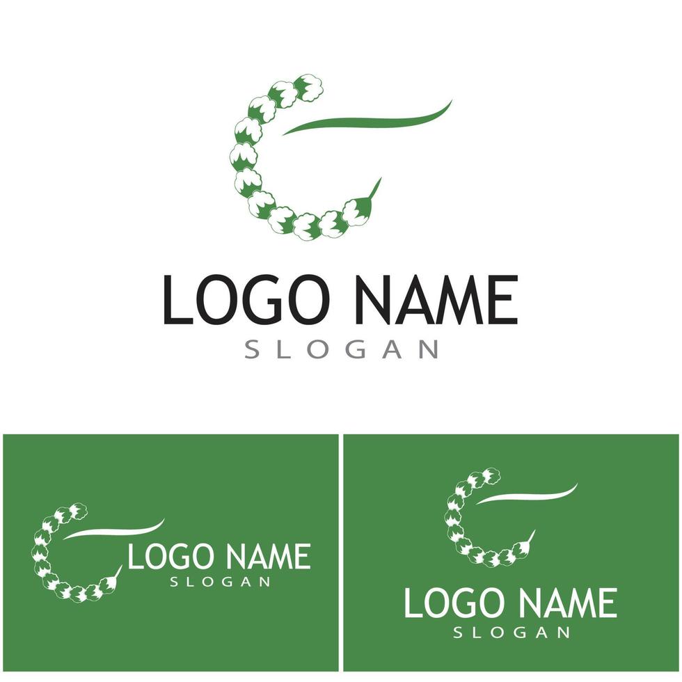 Cotton Logo Template vector symbol nature