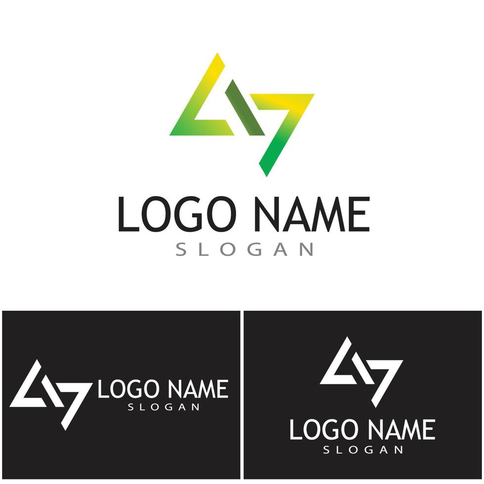 Futuristic Triangle Chain logo design inspiration vector