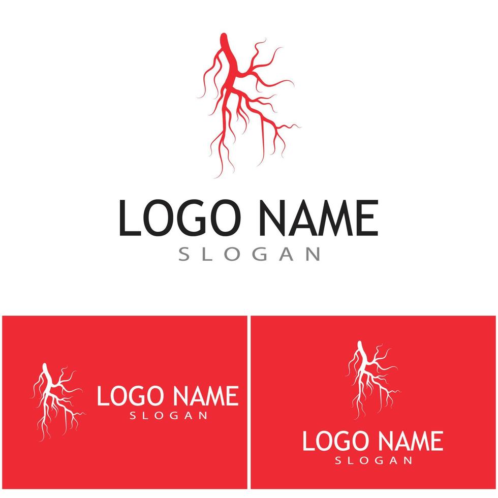 Plantilla de logotipo de venas símbolo vectorial diseño médico vector