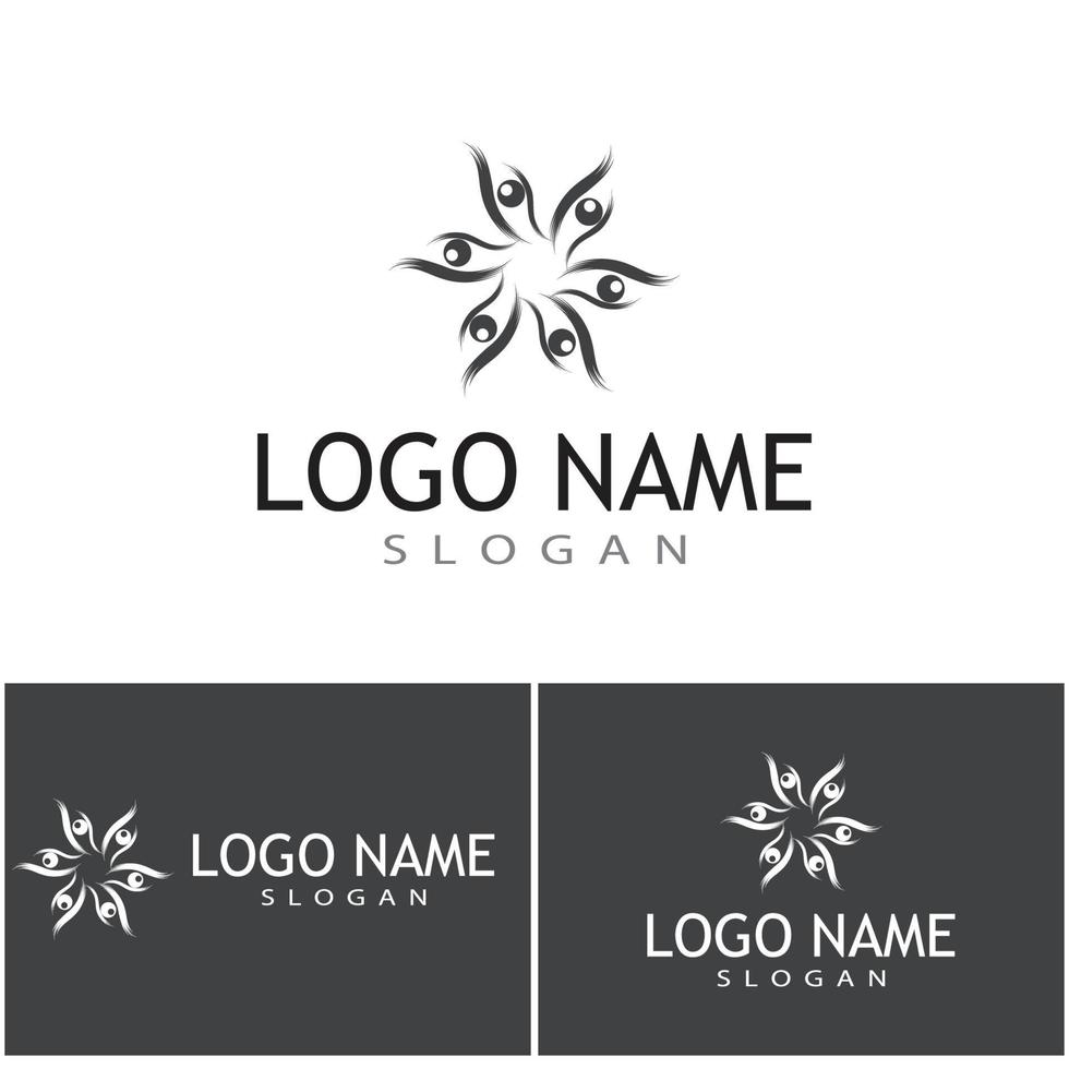 identidad de marca diseño de logotipo de vector de cuidado ocular corporativo