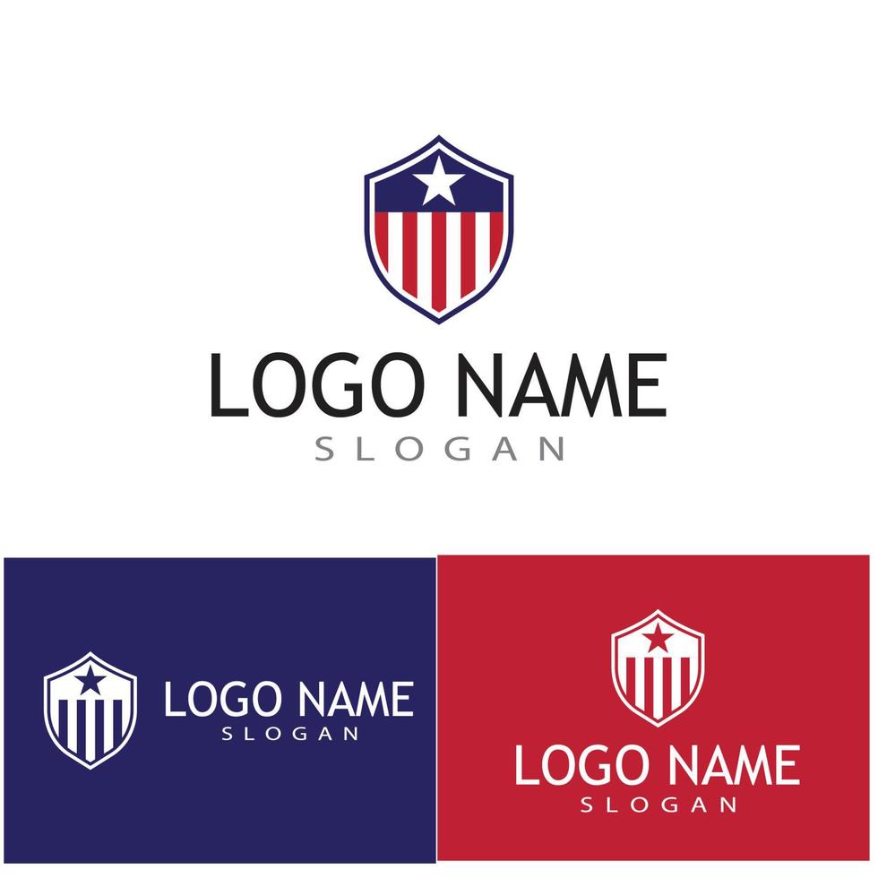 Flag american vector icon illustration design template