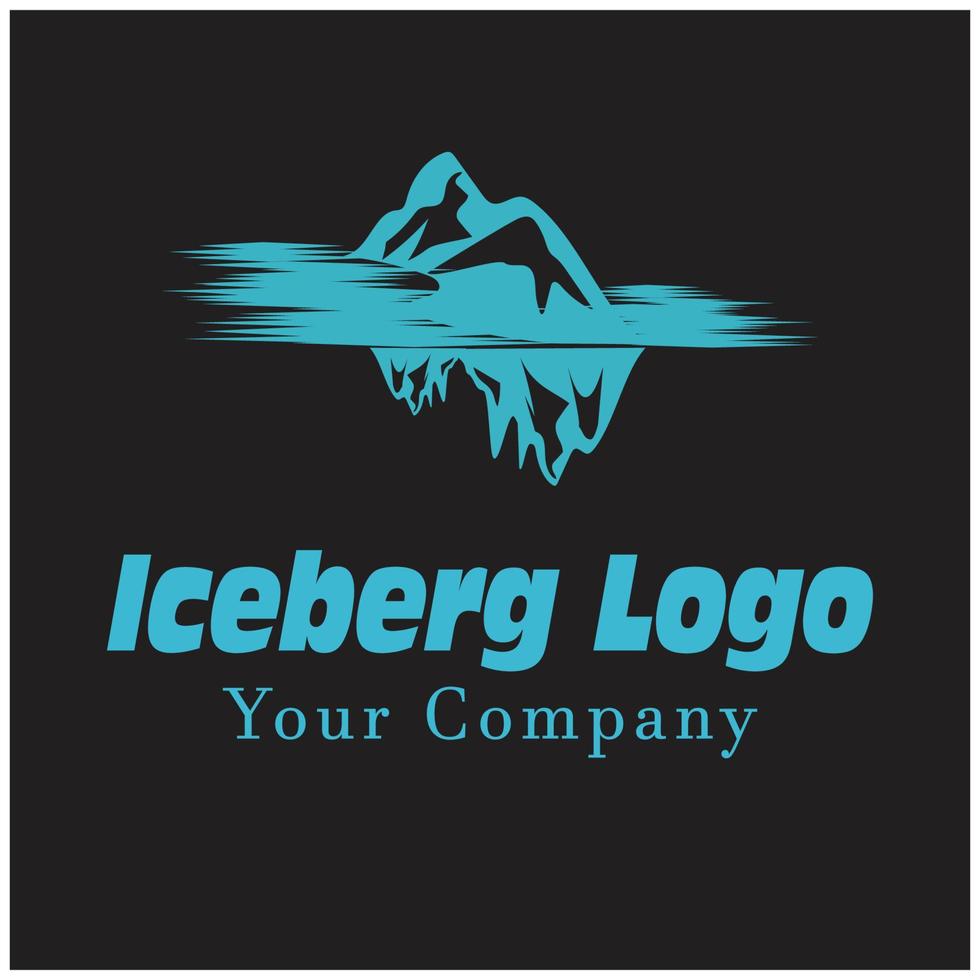 iceberg logo plantilla vector símbolo naturaleza