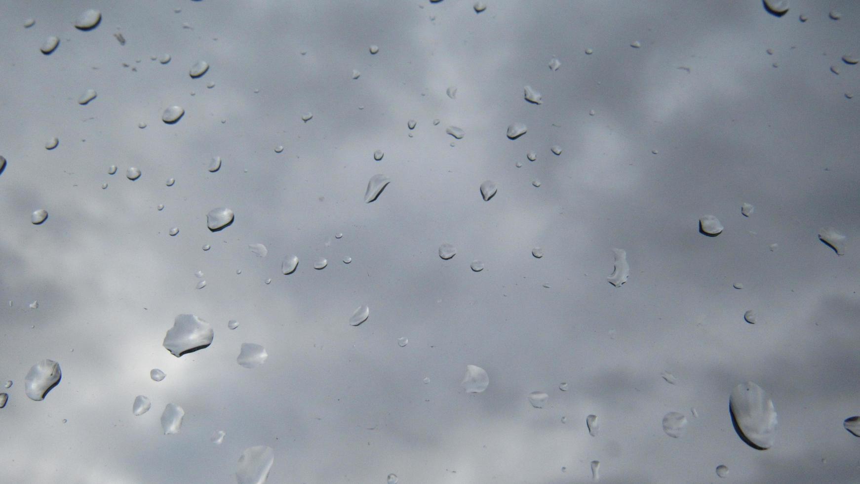 rain drops on the window. bad rainy weather photo