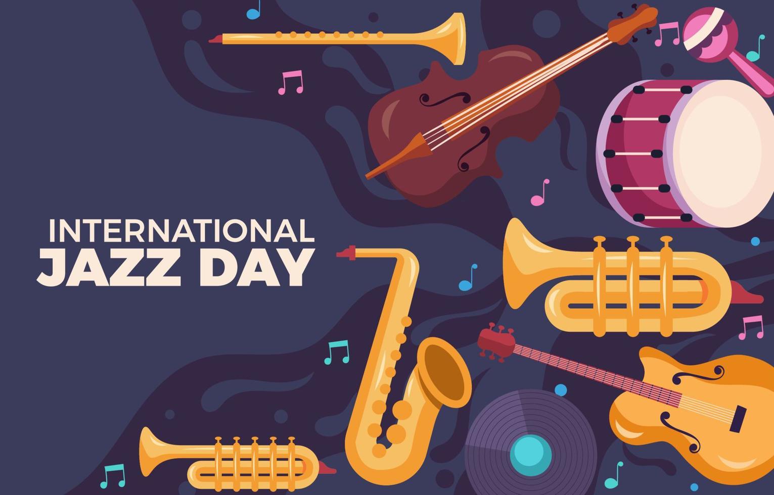 Jazz Day Background Concept vector