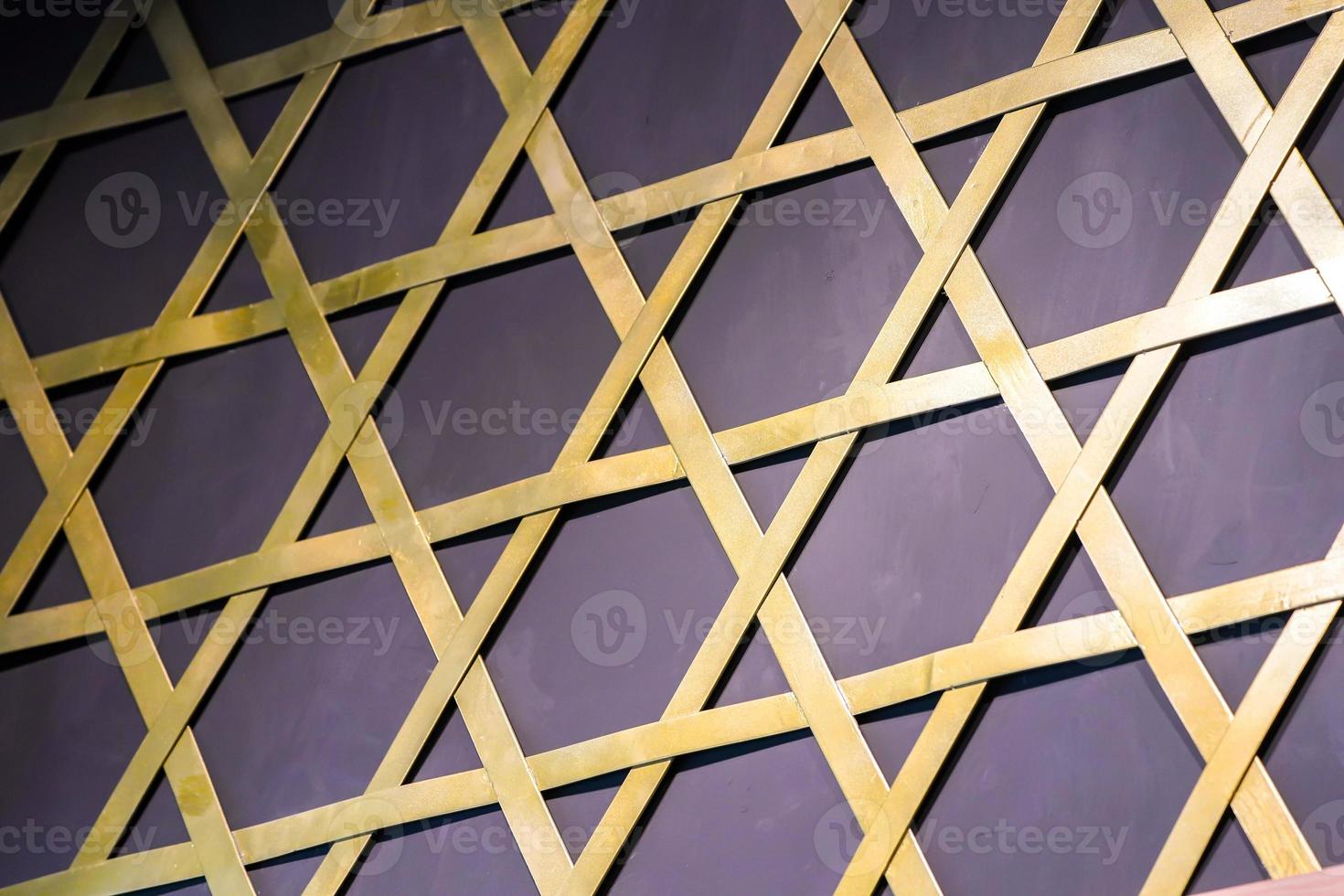Hexagon star on black background are created by bamboo flat stick photo