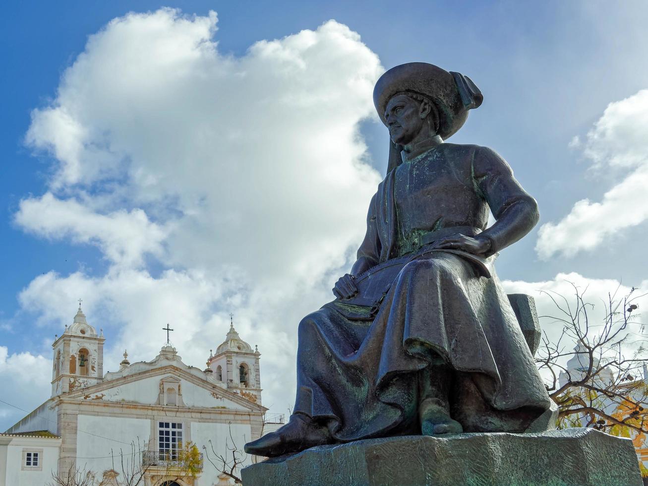 LAGOS, SOUTHERN ALGARVE, PORTUGAL, 2018. Statue of Henry the Navigator in Lagos, Algarve Portugal on March 5, 2018 photo