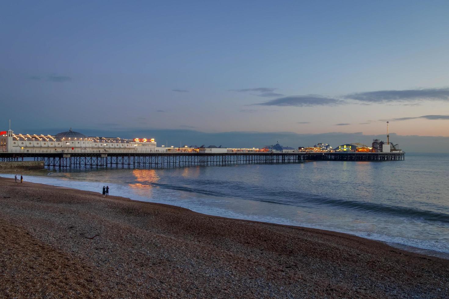 BRIGHTON, EAST SUSSEX, UK. 2018. View of Brighton Pier in Brighton East Sussex on January 26, 2018. Unidentified people. photo