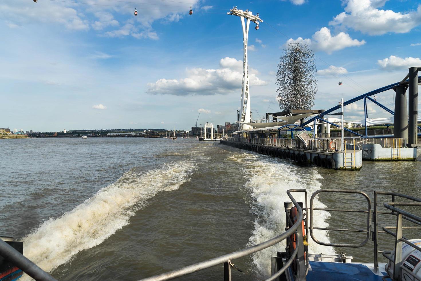 LONDON, UK, 2014. View of the London cable car over the River Thames photo