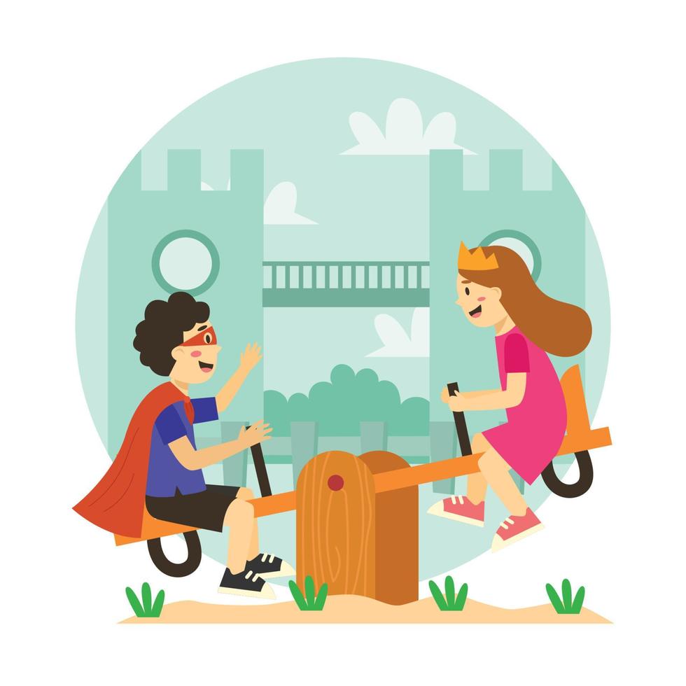 Seesaw With Friends vector