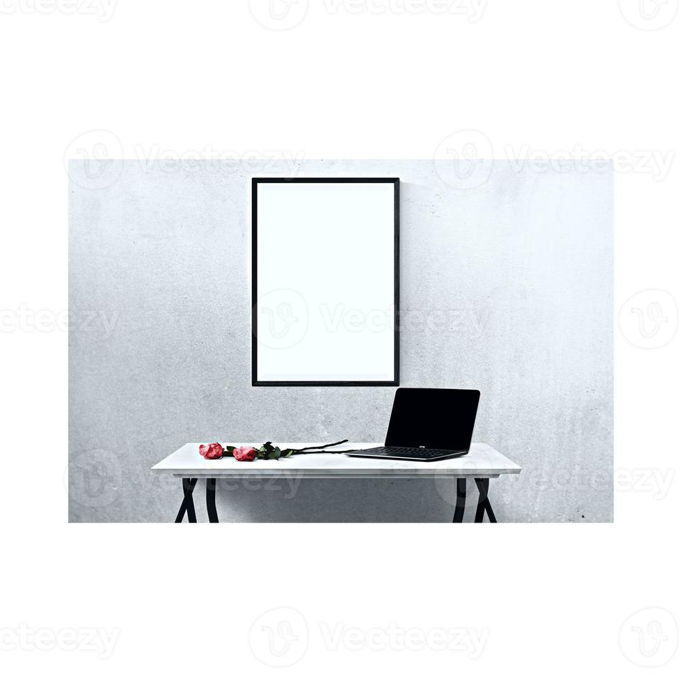 Blank posters, clean and separate paper to present advertisements. photo
