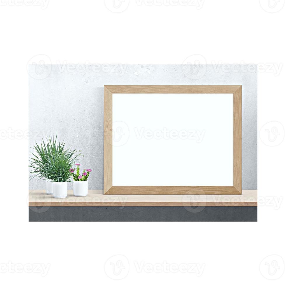 Blank posters, clean and separate paper to present advertisements. photo