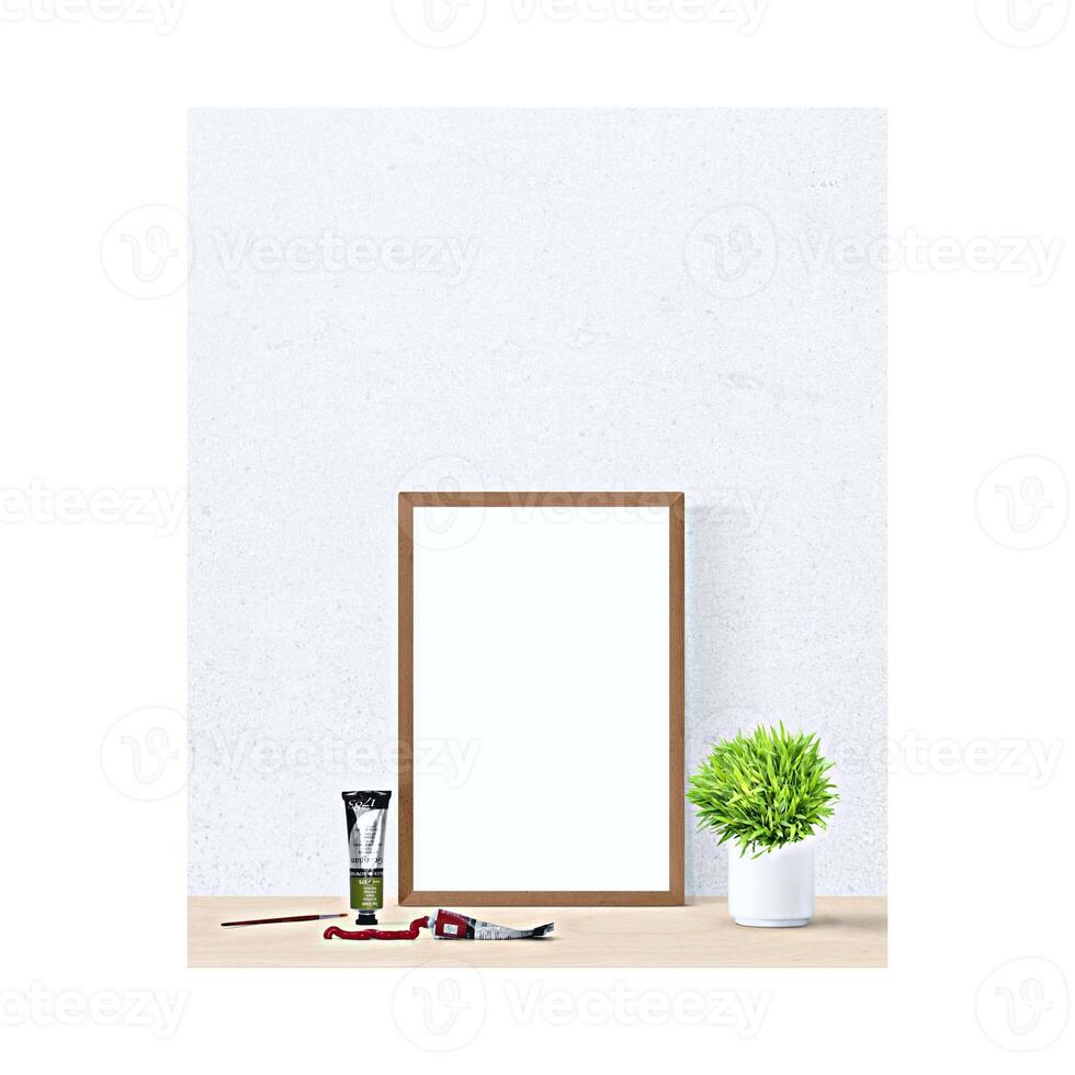 Blank posters, clean and separate paper to present advertisements. photo