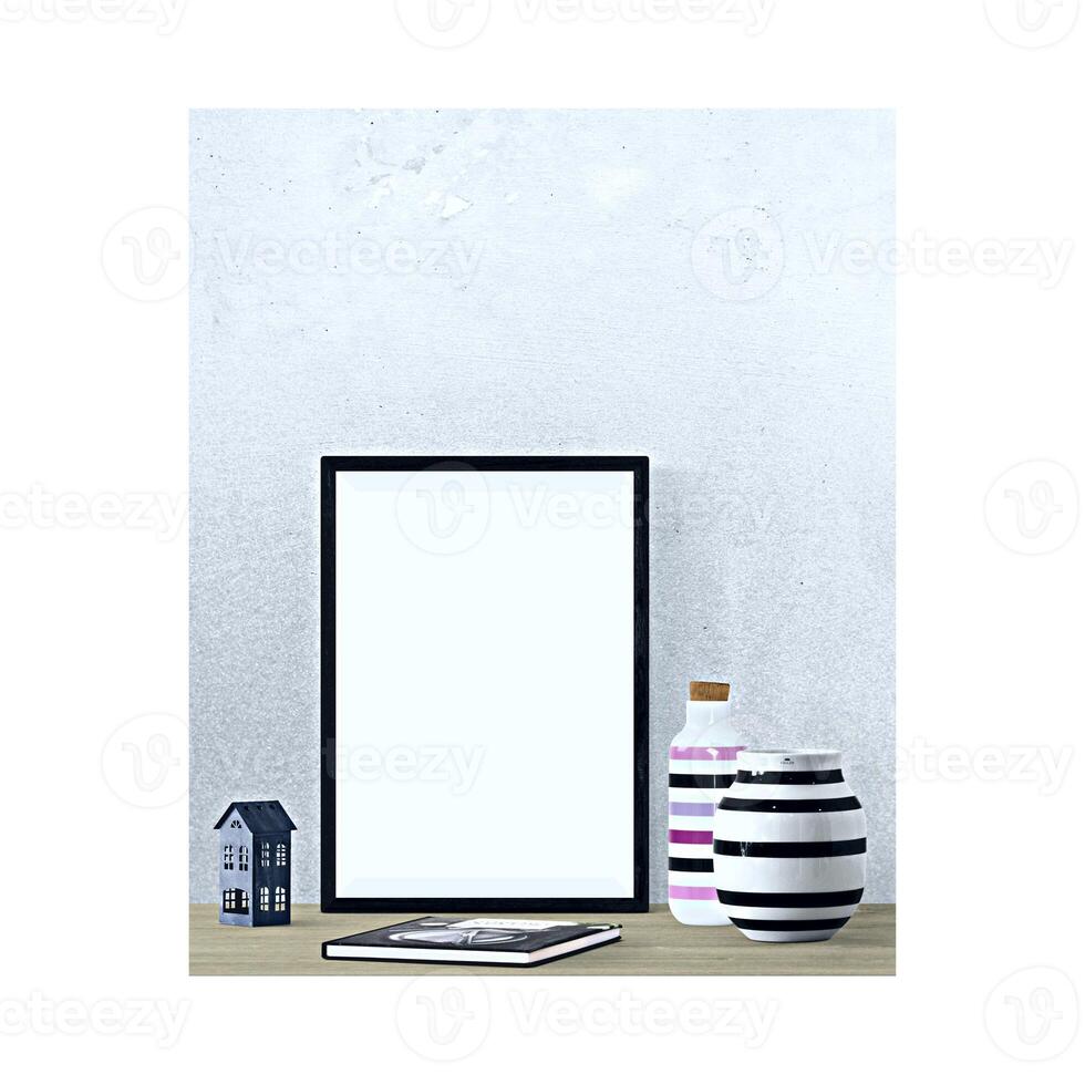 Blank posters, clean and separate paper to present advertisements. photo