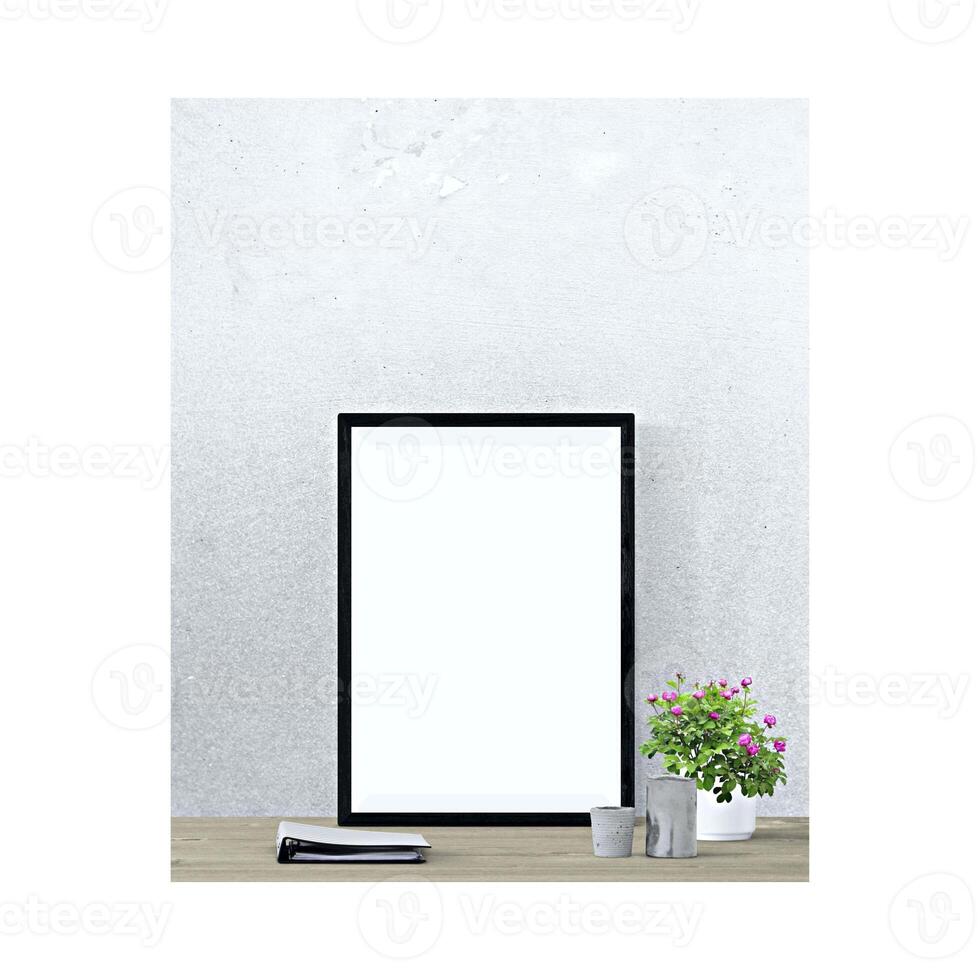 Blank posters, clean and separate paper to present advertisements. photo