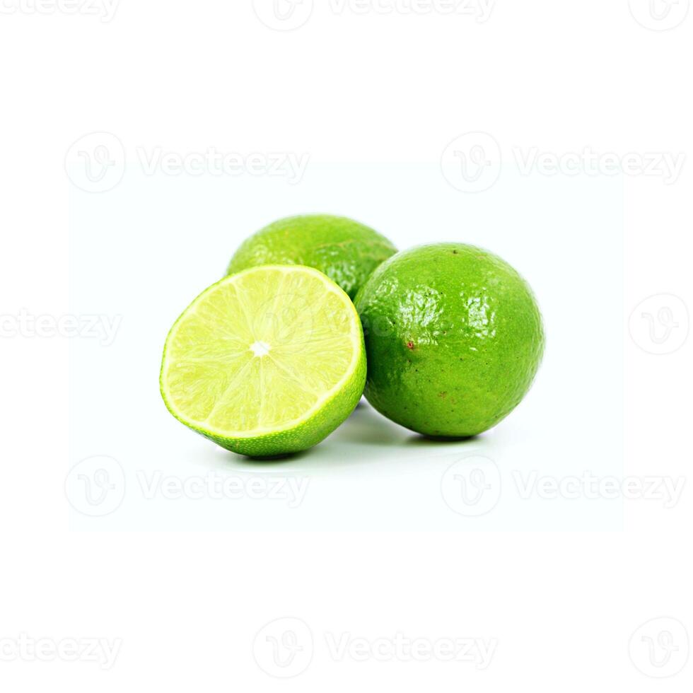 lemon isolated background, green lemon photo