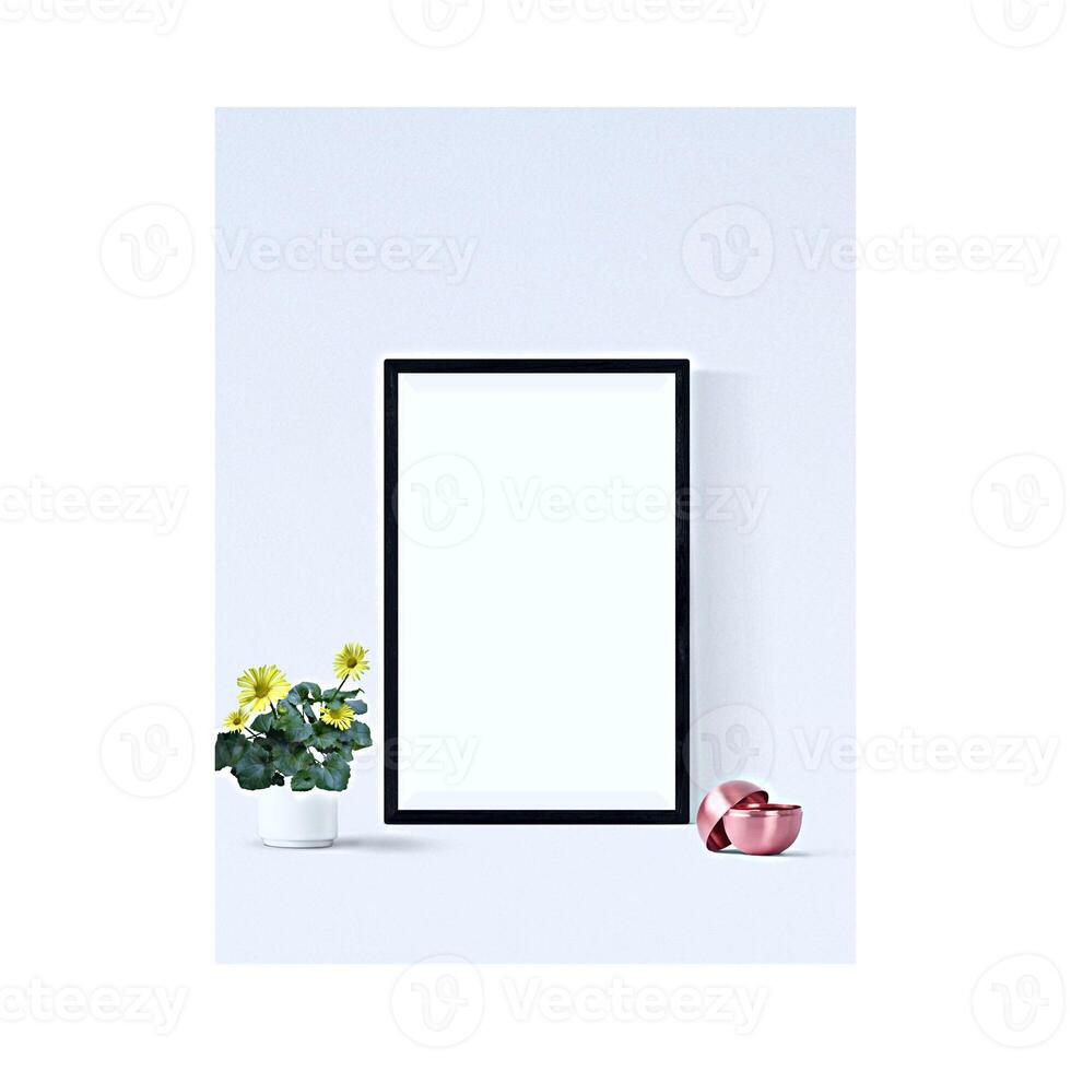 Blank posters, clean and separate paper to present advertisements. photo