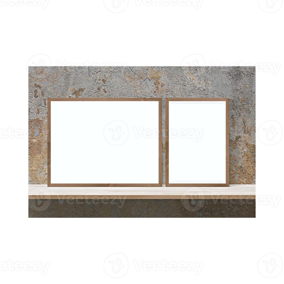 Blank posters, clean and separate paper to present advertisements. photo