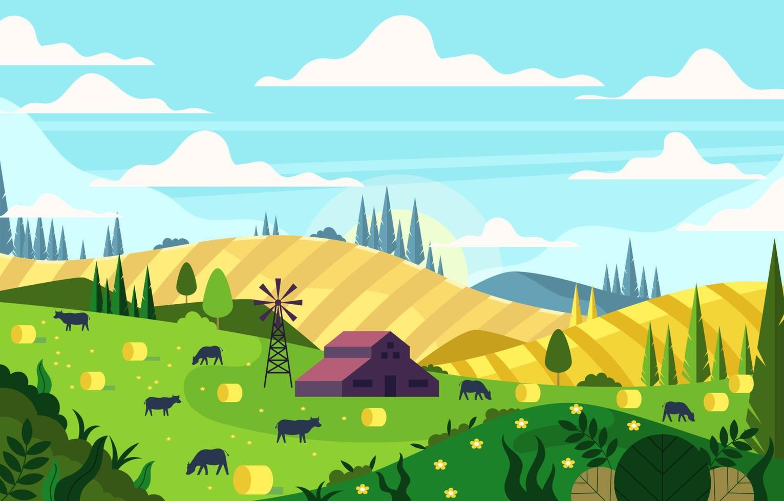 Landscape Nature Background Concept vector