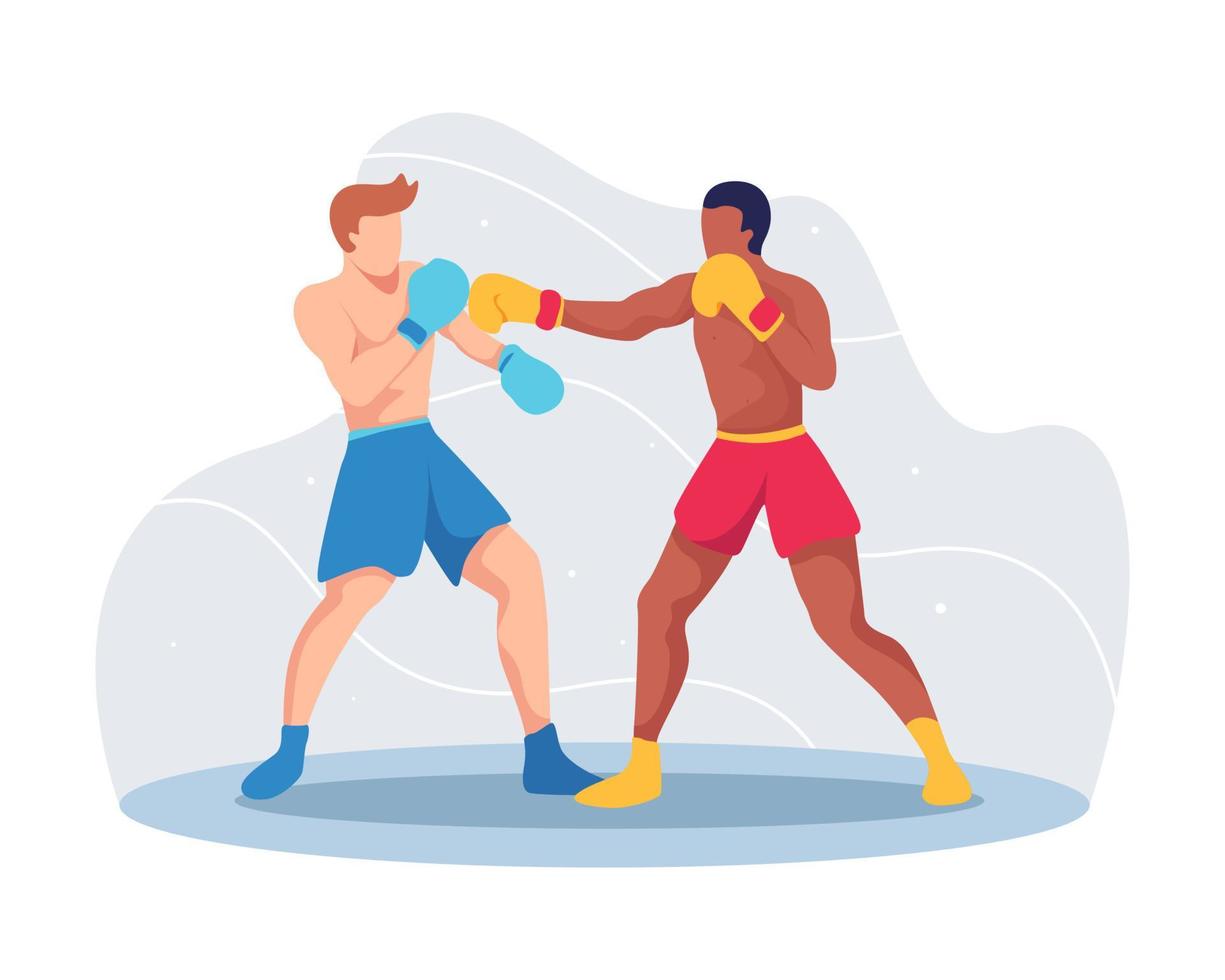 Boxing sport illustration concept vector