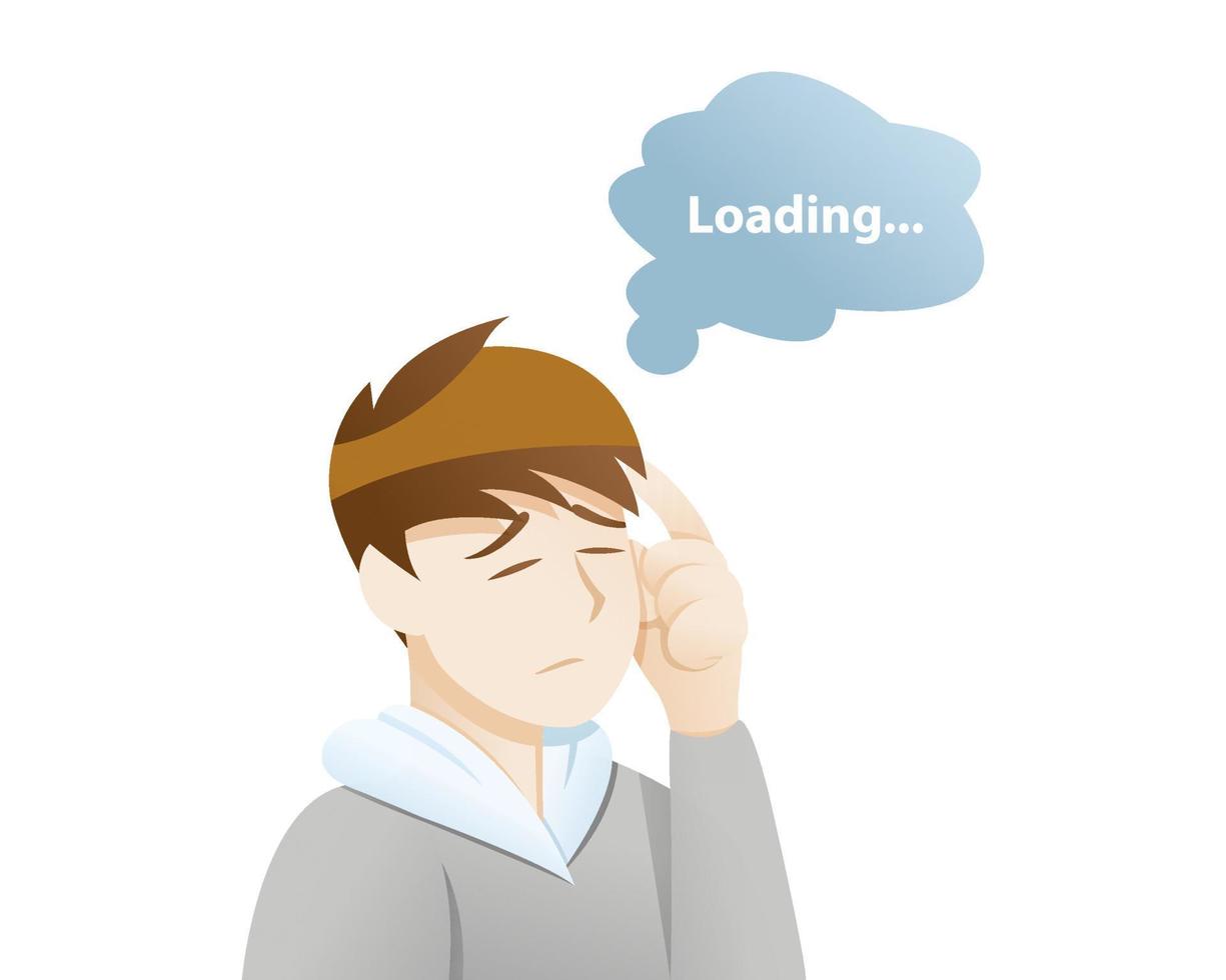 Depression symptoms trouble concentrating vector