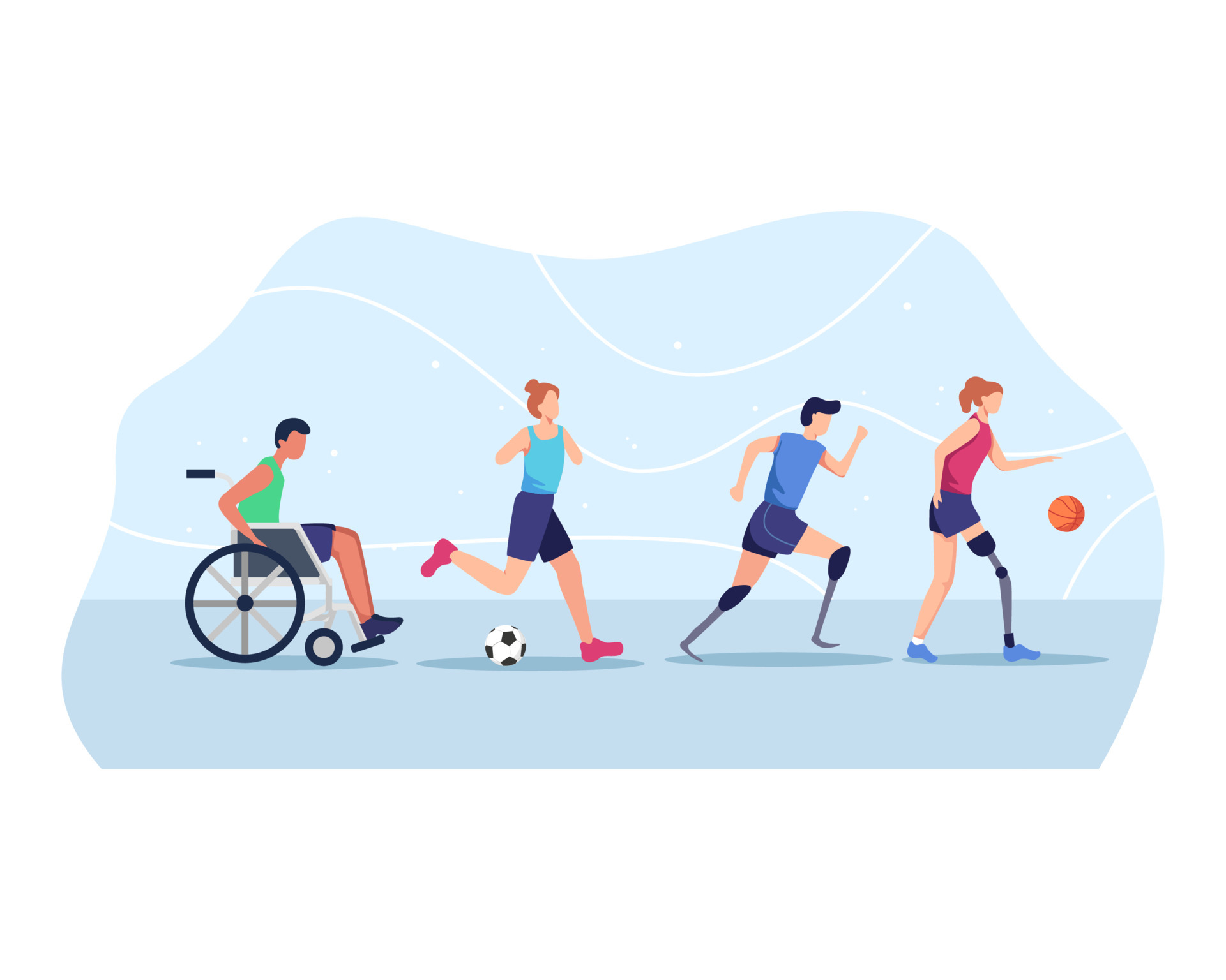 deportistas con discapacidad 6911708 Vector en Vecteezy
