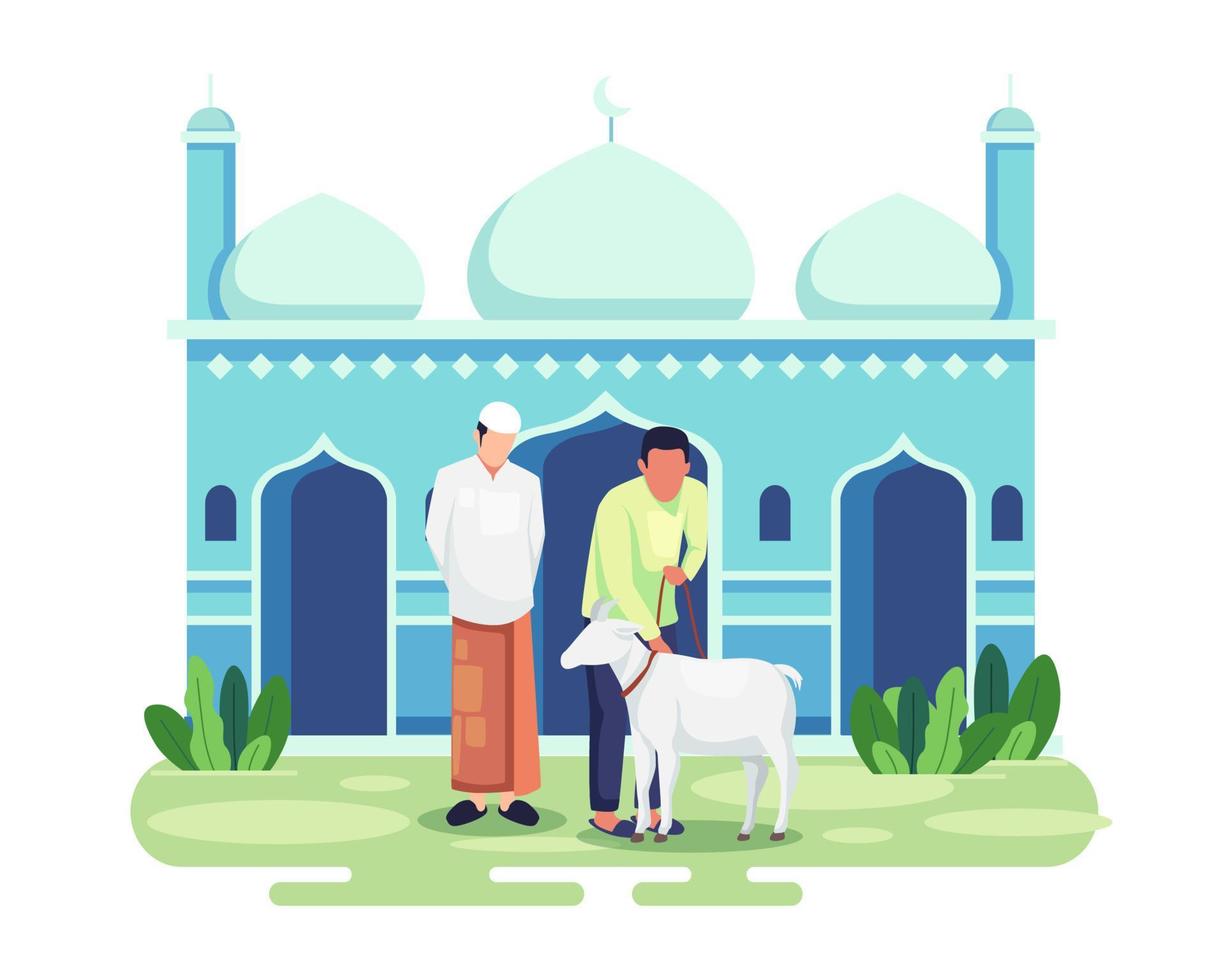 Eid al-Adha Qurban celebration vector
