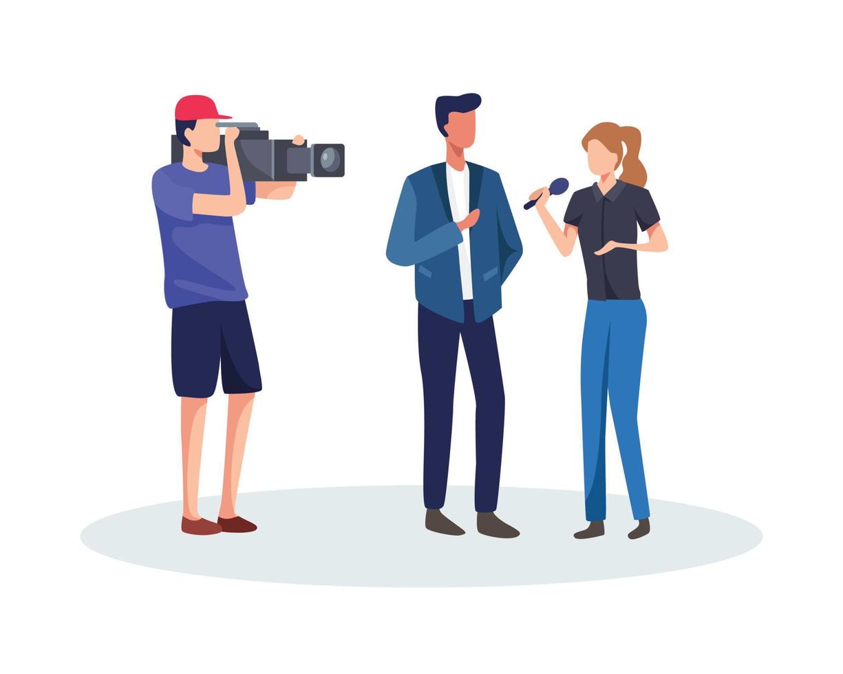 Journalist vector illustration
