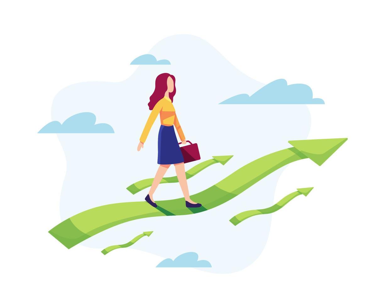 Career growth concept illustration vector