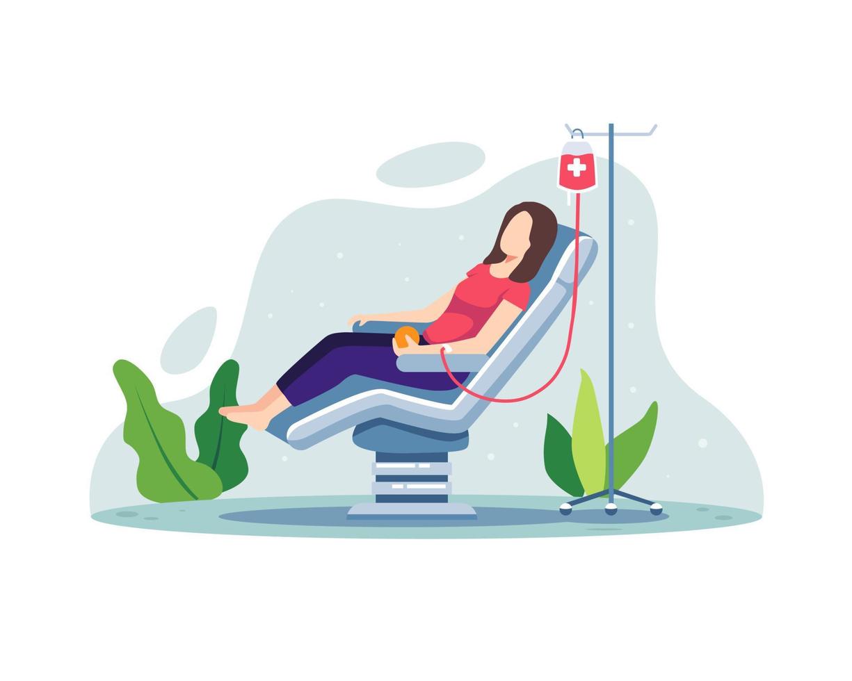 Blood donation concept illustration vector