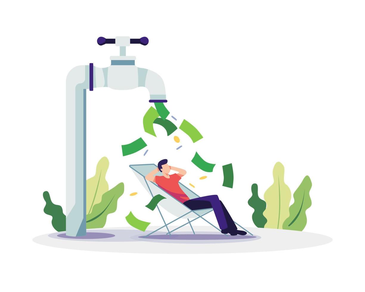Passive income concept illustration vector