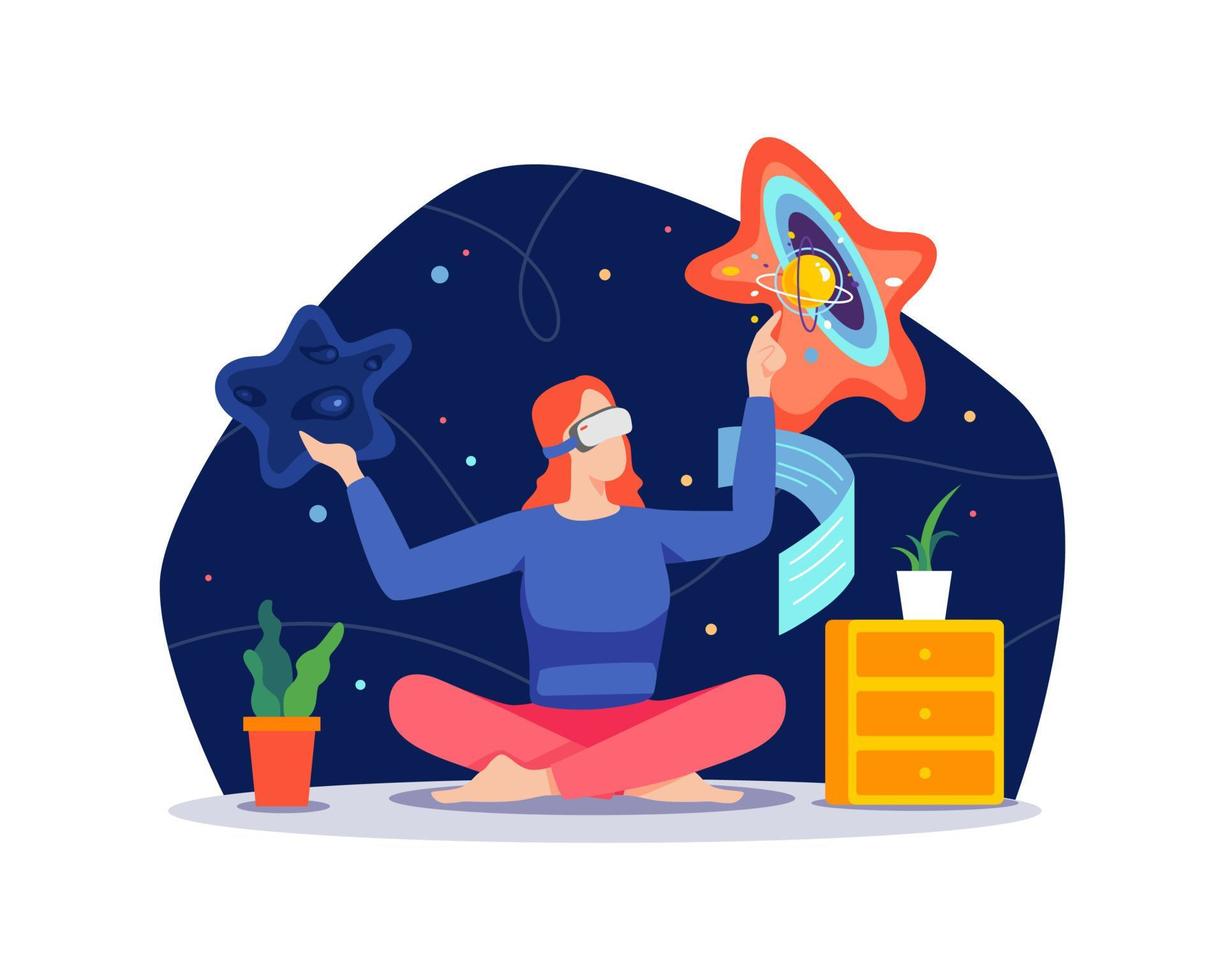 Virtual reality concept illustration vector