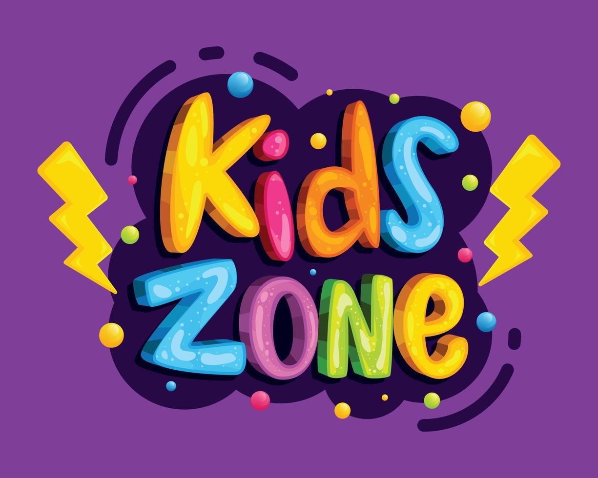 Kids zone banner template vector