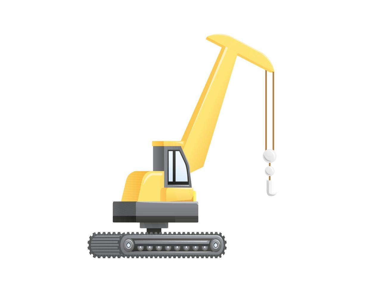 Lifting crane vehicle construction vector