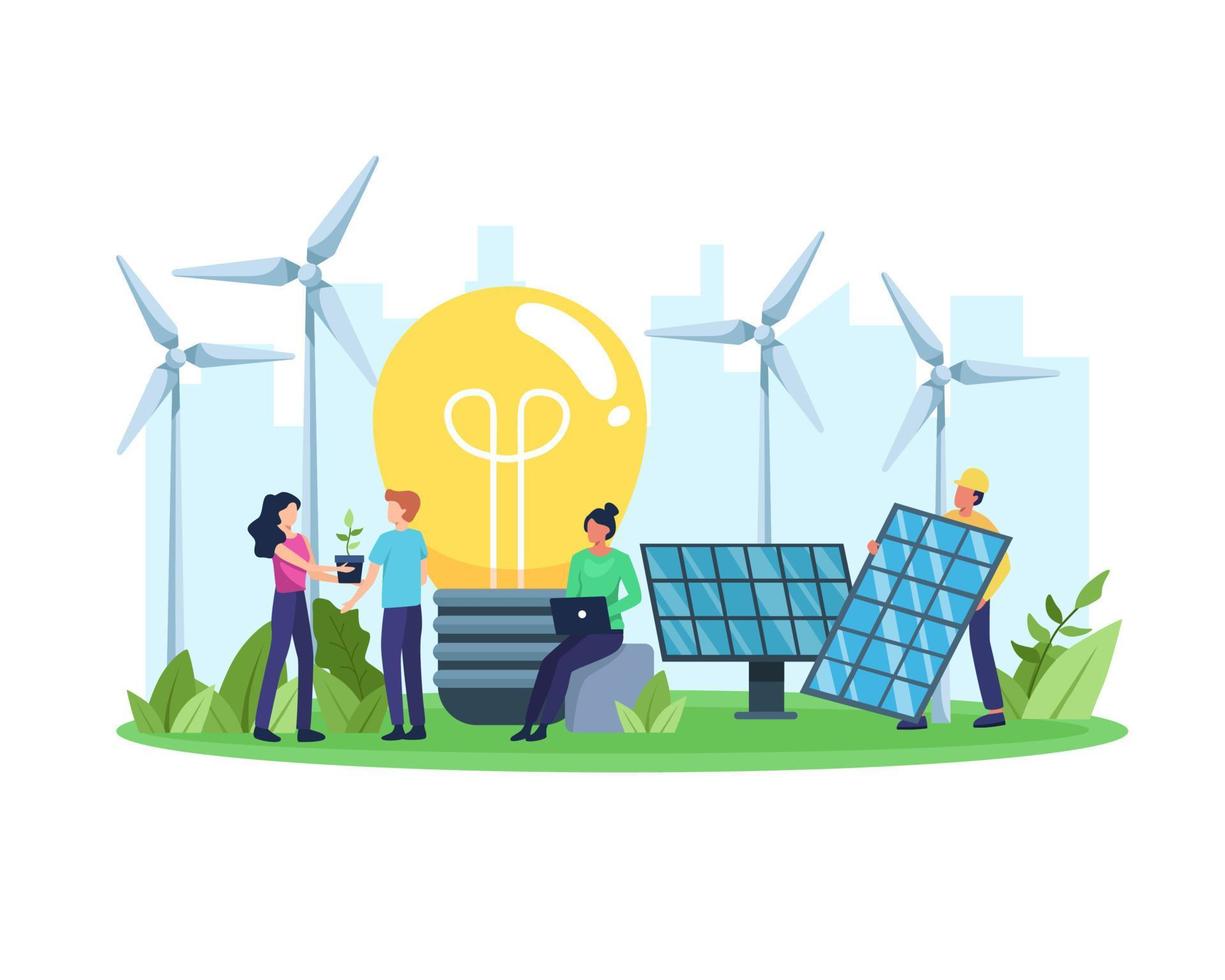 Vector illustration Clean energy concept