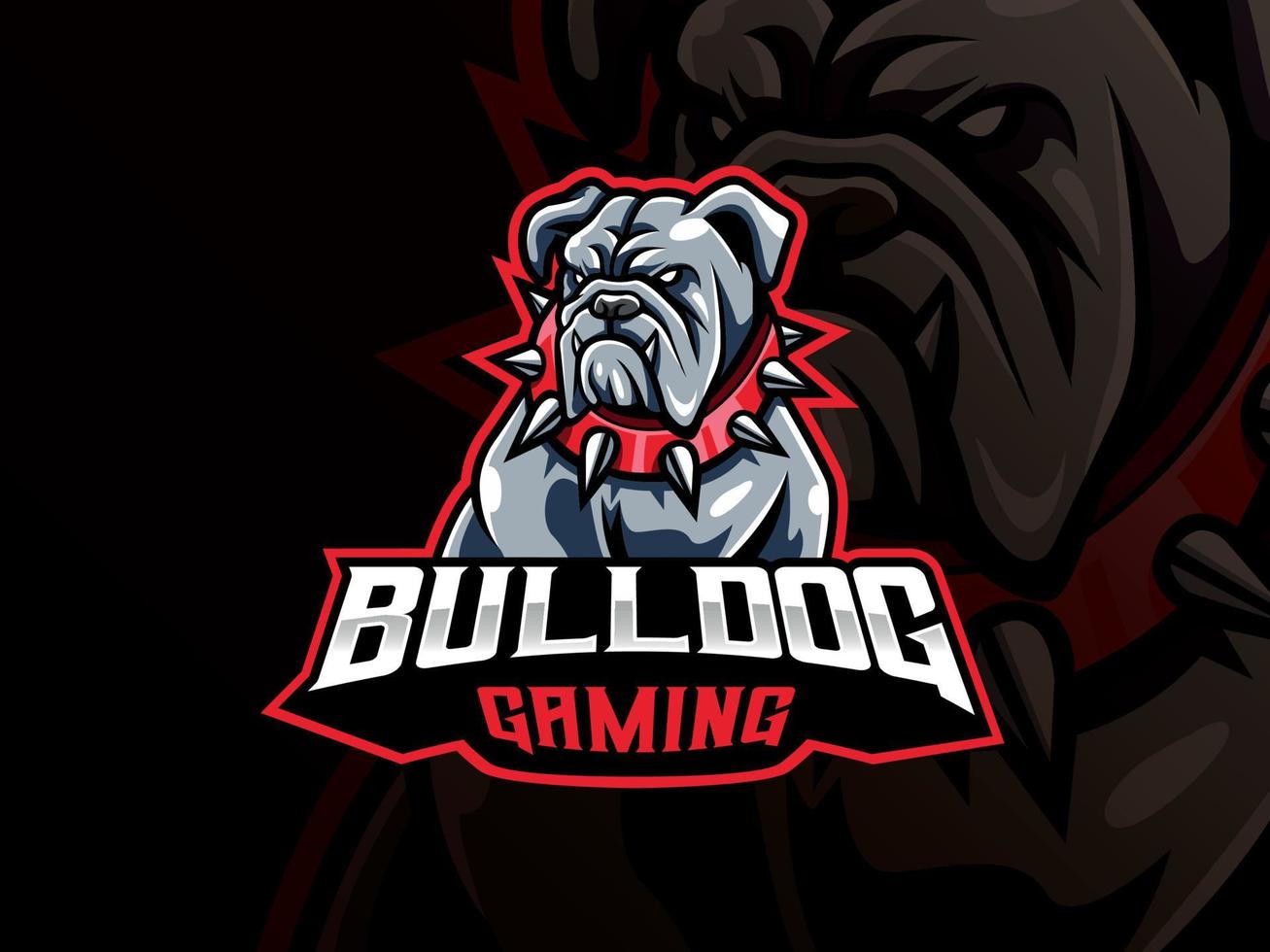 logotipo deportivo bulldog vector