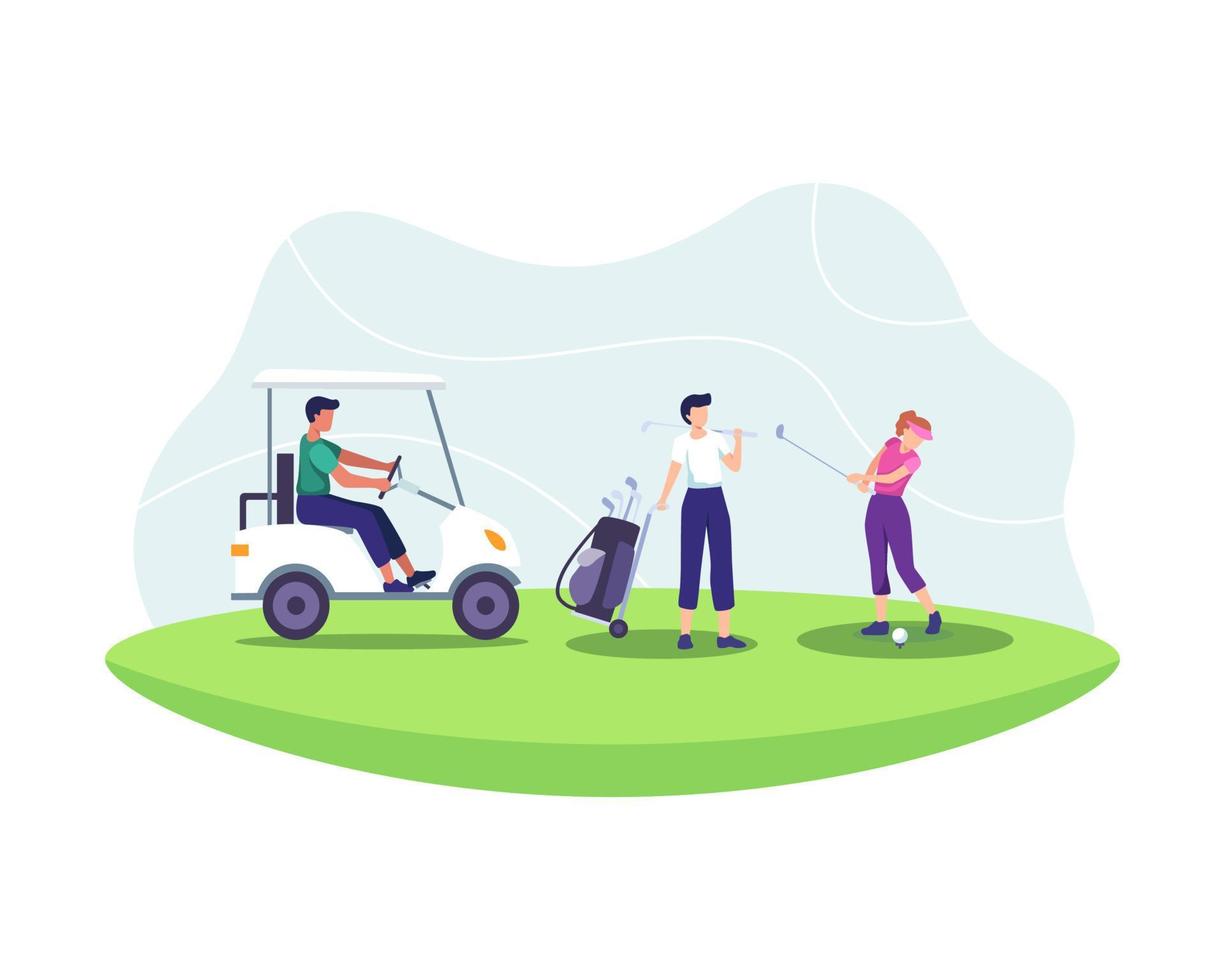 concepto de ilustración de deporte de golf vector