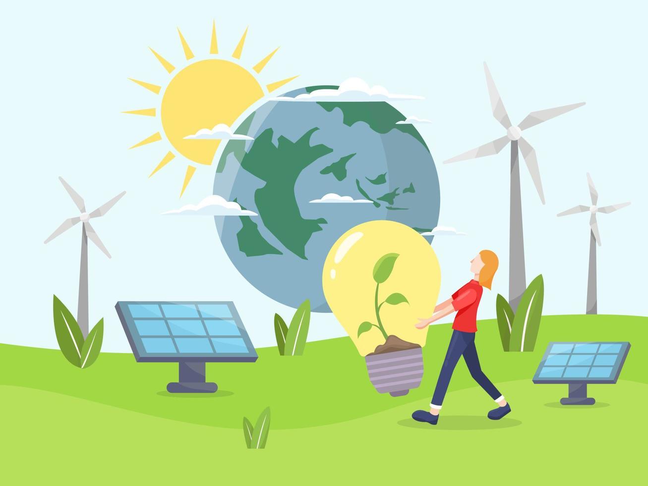 Clean energy concept vector