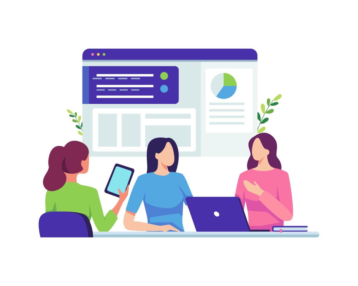 Communication video conference concept illustration vector