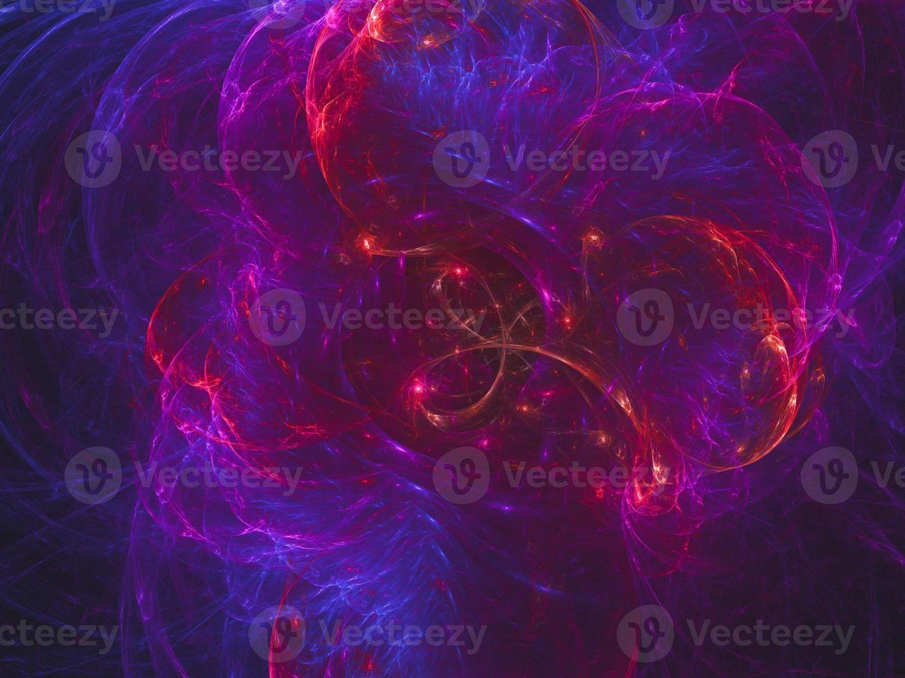 fondo abstracto de arte fractal, sugestivo de astronomía y nebulosa. Nebulosa del arte de la ilustración del fractal generado por ordenador. foto