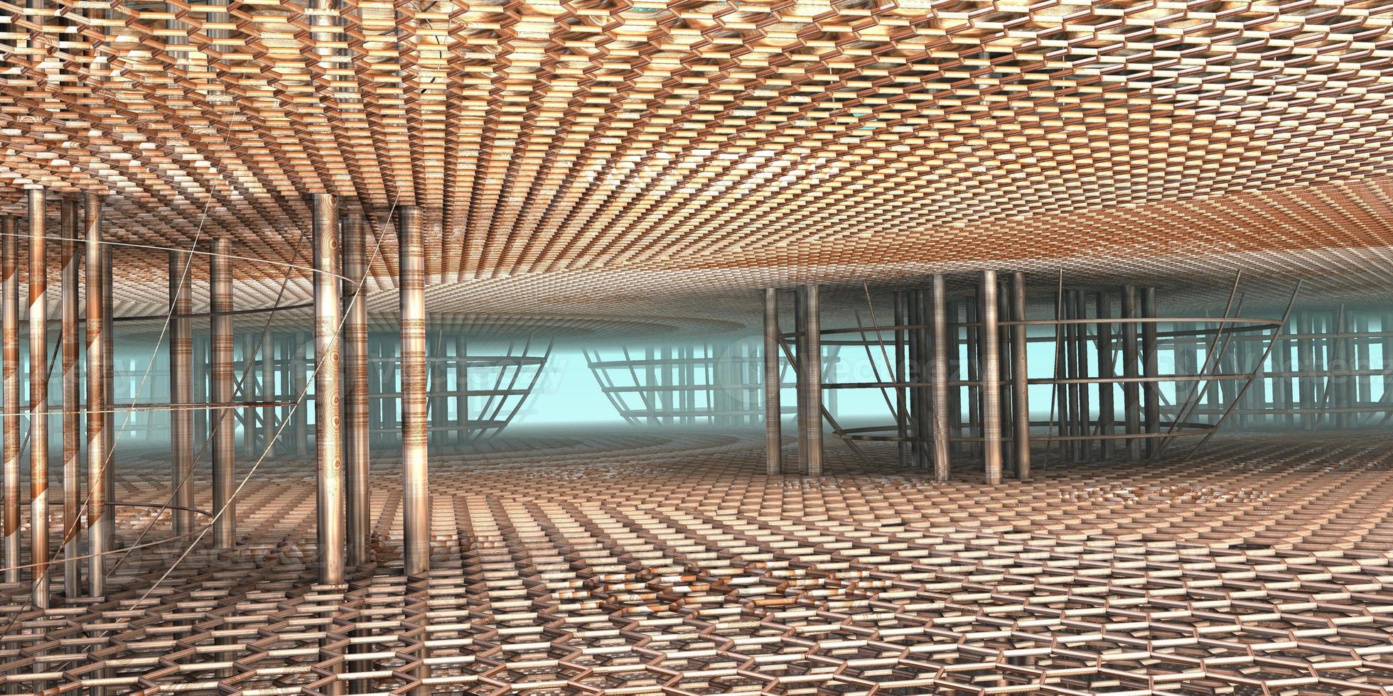 Abstract Computer generated Fractal design. 3D Illustration of a Beautiful infinite mathematical mandelbrot set fractal. photo