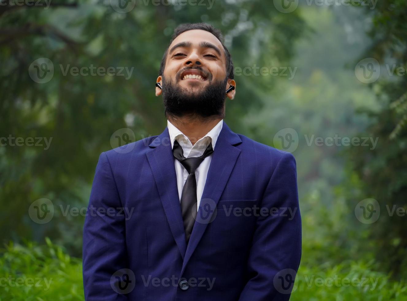 a man makes lots of money in stock market and happy photo