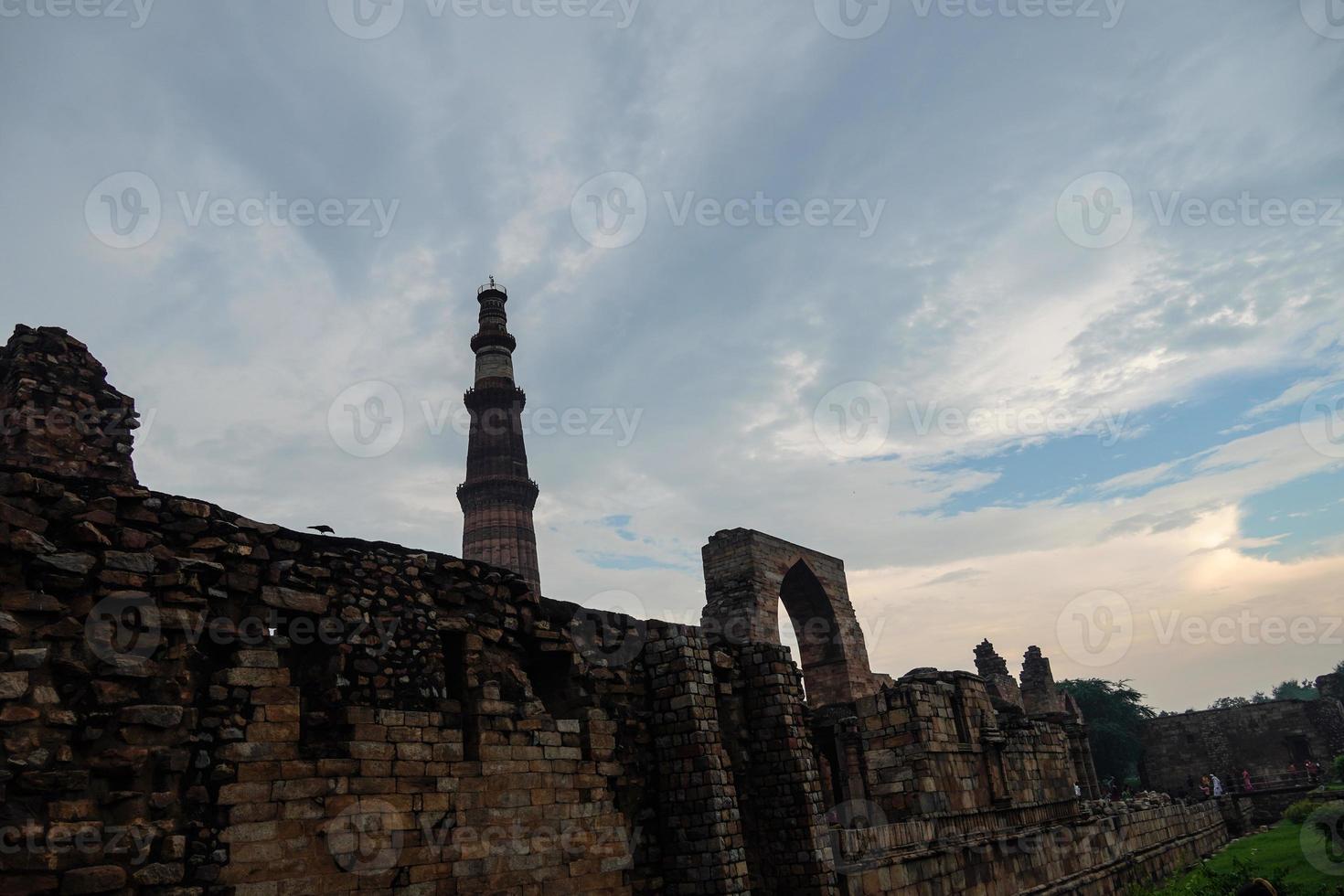 view of Qutub Minar- Qutab Minar Road, Delhi image photo