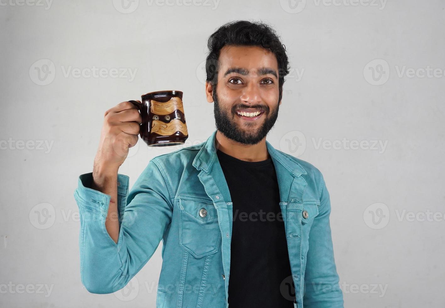 man with coffee cup photo