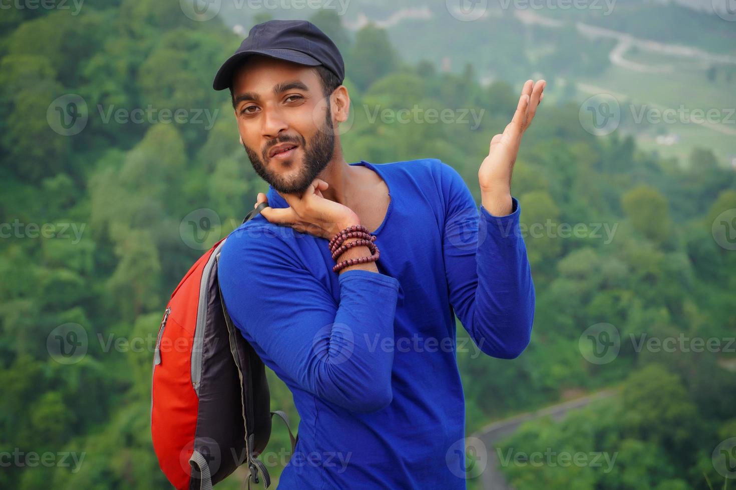 Young student man with bag photo